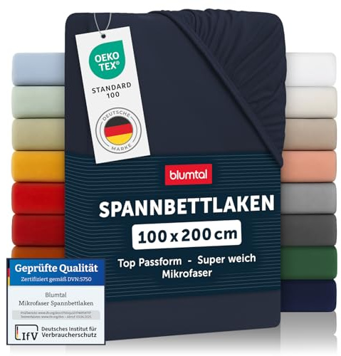 Blumtal® Påslakan 100x200 cm - Mikrofiber - Dark Ocean Blue - Blå