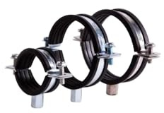 20-112mm Schraubrohrschelle verzinkt mit Gummieinlage Zweischraubenschelle 53-58 mm 2 Stück