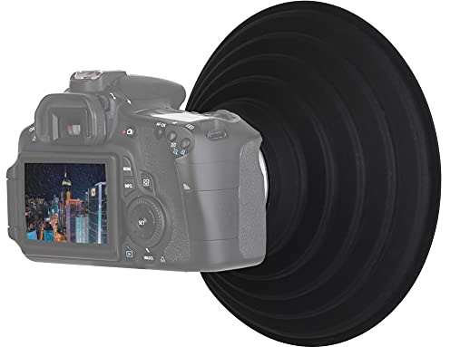 Easy Hood Paraluce per ObiettIVo per Fotocamera Nikon, Canon, Pentax, Sony, in GoMMa Siliconica, Antiriflesso, Pieghevole, per Scattare Foto E Video Senza Riflessi (50 MM)