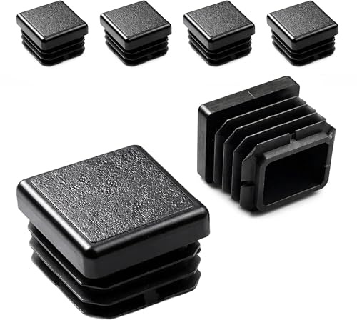 Ajile - Kunststoff Lamellen-Stopfen für Rechteckrohre mit 30x25 mm Aussenmass und 1,0-2,5 mm Wanddicke SCHWARZ - 4 Stck. - EPH108