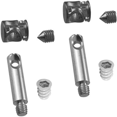 Evotrade KIT 50 Pezzi - Ferramenta Completa per Giunzione Assemblaggio Montaggio Mobili - Barilotto 10MM + Grano M6 + Tirante + Bussola (Tirante L. 45 mm)