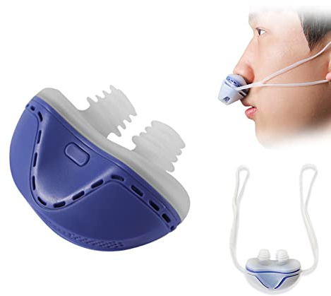 SJASD électrique Dispositif Anti-ronflement, Mini CPAP Solution Anti Ronflement,Silicone Dilatateurs Nasaux Arrêter De Ronfler,pour Sommeil Confortable,USB Rechargeable,3 Vitesses réglables