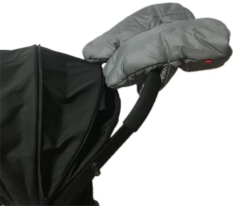 Handschuhe Kinderwagen Winter Handmuff Universal Handwärmer Weich Kinderwagen Muff Wasserdicht Kinderwagenmuff Windabweisend Kinderwagenhandschuhe Baby Stroller Fingerwärmer Radanhänger Buggy (Grau)