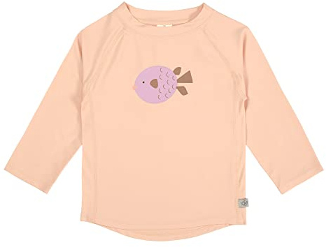 LÄSSIG Baby und Kleinkind Langarm Schwimmshirt Badeshirt Rashguard mit UV-Schutz Fish Peach Rose 25-36 Monate