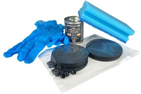 HSS Schrauben Reparaturflicken SET - runde Flicken zur nachträglichen Abdichtung von Schrauben Blechdach (10 Stk. SET, Schwarz) | Runde Flicken · Zur nachträglichen Abdichtung von Schrauben · Blechdach · Wasserdicht · Ohne Lösemittel