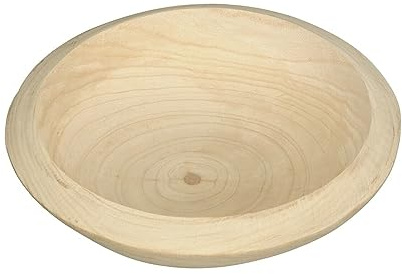 finehomegarden Holzschale Schale rund Paulowniaholz Holzschale Natur unbehandelt Ø31cmH8cm Dekoschale Snackschale Deko