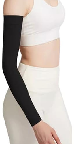 Manchons de Bras pour Hommes et Femmes, Manchons de Compression de Bras pour Lymphœdème, Compression Graduée pour Lipœdème, œdème, Récupération Post-chirurgicale (L)