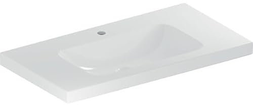 Geberit Waschtisch iCon Light 90x48cm, HL mi, o Ü, m Abl, we. K-Tect