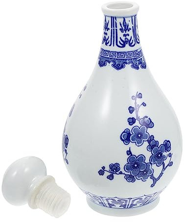 FUNOMOCYA 1 x Chinesische Weinflasche, Keramik-Weinkrug, Gewürzflasche, Sake-Vase, für Zuhause, Bar, Restaurant