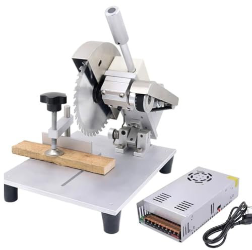 Sega for taglio metalli, troncatrice con potenza 180 W, sega circolare da banco, troncatrice da 0-45 gradi regolabili, sega circolare for acciaio inossidabile, ferro, alluminio, rame, legno duro