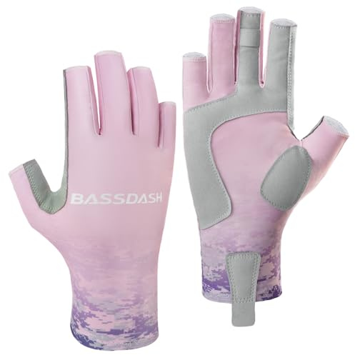Bassdash ALTIMATE Gants de pêche UPF 50+ pour Femme Protection Solaire UV - pour Kayak pagaie randonnée Cyclisme Conduite tir entraînement