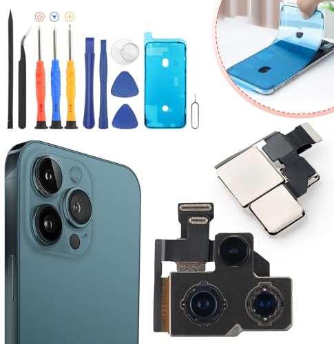YWLRONG Rückkamera-Ersatz für iPhone 12 Pro Max, Zoom-Objektiv mit Manueller Fokussierung, 26 Millimeter, Lightning Connector (LC) Anschluss, Reparatur-Set mit Werkzeugen