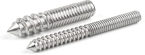 Cilky Metallschrauben 5 Stück M4/M5/M6/M8/M10/M12 Doppelseitige Stockschrauben mit Gewinde Doppelkopfschrauben Selbstschneidende Schrauben für Möbel 304 Edelstahlschraube(M6*30)