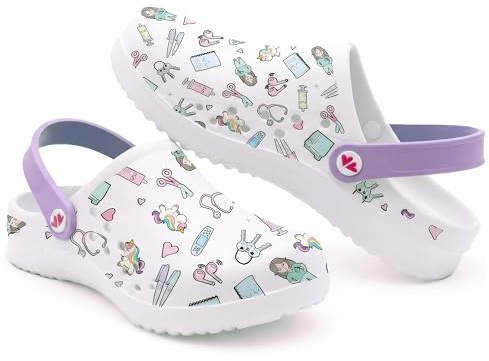 Nurse is Love Sabots Femme - Sabots EVA Légers, Chaussures Casual Mode | Cadeau Original pour Elle | Design Amusant - PT Unicorn P 40