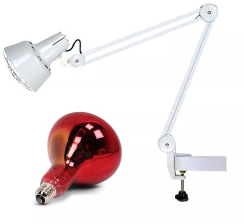 UESUENYENS Infrarot Lampe 275W, Infrarotlampe mit Ständer, Temperatur- und Höhenverstellbar Wärmelampe Rotlichtlampe, für Infrarottherapie Leichtigkeit Muskelentspannung