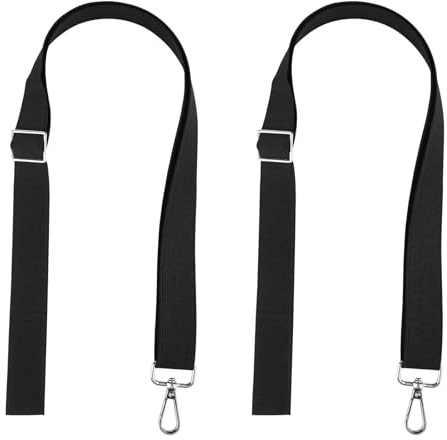 2stk Beinschnüre Pferdedecke, Elastisch Beinschnüre Pferdedecke Ersatz für Bauchgurt Pferdedecke mit Drehbarem Karabinerhaken Verstellbare Länge 55,5-102cm Schwarz(Einzelhaken)