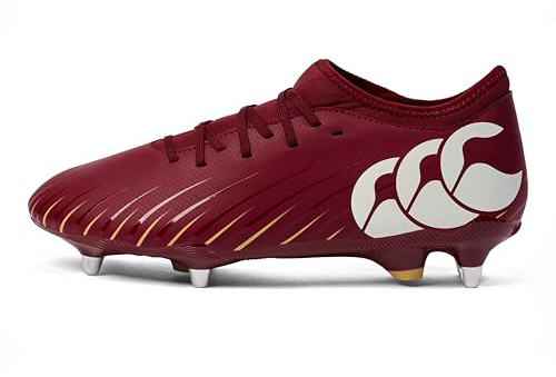 Canterbury Unisex CCC Speed Falcon Soft Ground Team Rugby Boots, Röd dahlia, 43 EU