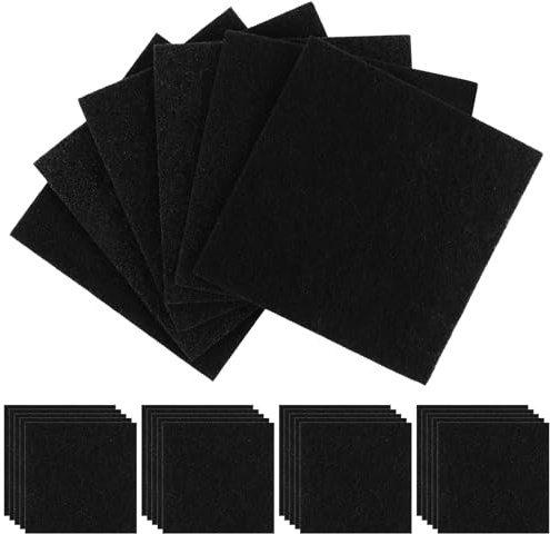YAYODS 25 Stück Aktivkohlefilter Matte - 12x12cm Kohlefilter Filtermatte - Schwarz Filtervlies Lüftung - Carbon Filter Luftfiltermatte - Lötschwamm zum Löten von Rauchabsorbern Rauchabzug Dunstabzug