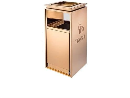 Cenicero Vertical de Acero Inoxidable para Basura, Cubo de Basura Comercial para Exteriores con Tapa, para Ascensores, centros comerciales, oficinas y vestíbulos de Hotel