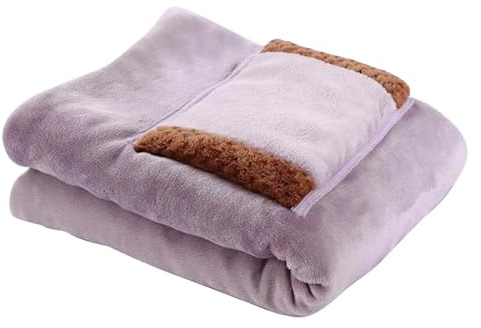 Heated Throw Blanket, 5V USB Electric Heating Blanket with Built-in Pocket for Home or Work Use, Soft Flannel & Cashmere LapBlanket for Winter Warmth, Portable Safe Indoor Use