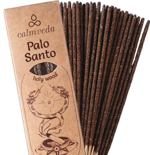 Heiliges Holz Palo Santo Räucherstäbchen – für energiereinigende (24+ Stäbchen, 22,9 cm lang) dickes natürliches Räucherstäbchen mit echtem peruanischem Palo Santo Räucherholz | Schutz-Räucherstäbchen