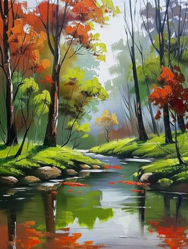 DIY Paint by Numbers Kits Plant, Tree Paint by Numbers for Adults, Arts and Crafts for Adult Beginners Oil Paintings, DIY Painting Kits with Brushes and Acrylic for Home Wall Decor, 36x48in 7-4185