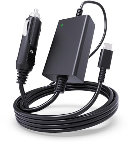 Jippofu 12V/24V Auto Ladegerät USB C Kompatibel mit Macbook Pro/Air Lenovo HP Huawei Samsung Asus Chromebook Steam Deck Dji Mavic 3 Typ C Netzteil 100W
