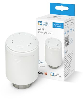 Garza - Cabezal/Válvula termostática Inteligente de calefacción para Radiador. Requiere Zigbee 3.0 Hub/Bridge. Control App y Voz, Modos Manual/Automático, Detección Ventanas, Anti-Hielo