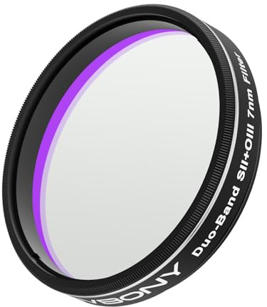 Svbony SV220 Teleskopfilter, SII & OIII, 7 nm Dualband 1,25 Nebel Filter, 88% Spitzendurchlässigkeit, OD5 Cut Off Tiefen Teleskopzubehör, Reduziert Lichtverschmutzung, zur Emissionsnebeln Abbildung