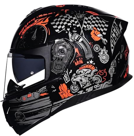 Casco Apribile Casco Da Moto Integrato Caschi Apribili E Modulari Per Adulti Certificato DOTECE Doppia Visiera Casco Moto Modulare Integrali Casco Integrale Uomini Donne H,M:57-58CM