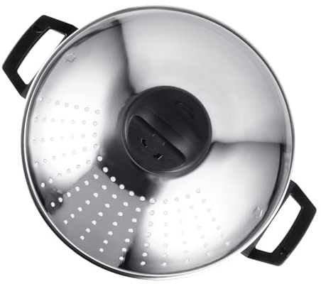 Kochtopf mit Nudelsieb aus Edelstahl, Silber, Leicht und Praktisch | Topf mit Nudelsieb, Schnell Abtropfend, Leicht zu Reinigen, Rostfrei den Alltag