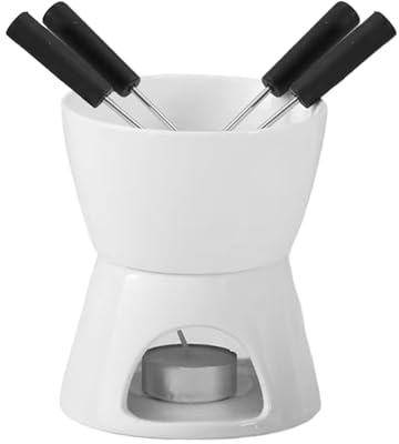 per fonduta al cioccolato, fornello per burro fondente in ceramica, fornello personale per fonduta e da caffè, per salsa di frutti di mare, caramello, antipasto, matrimonio, compleanno