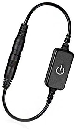 Aramox Mini LED Dimmer Touch Switch LED 1 Touch Controller Dimmer in per Punti di Colore Singolo Luci Strisce di Luce Soffusa Lampade da Parete (BLACK)