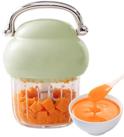 Huasean Frullatore Elettrico | Tritatutto Ricaricabile Ad Alta Velocità 350ml - Processore Alimentare Tritacarne,Per Aglio, Cipolla, Purea, Verdura, Casa, Ristorante e Camper