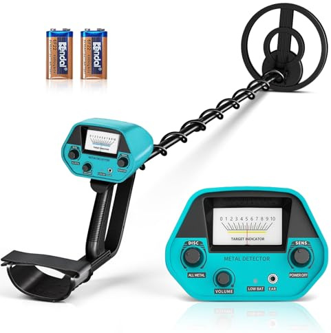 Detector de Metales,Detector de Metales Recargable,Kit Profesional para Adultos y niños,Alta precisión,Resistente al Agua, Altura Ajustable,Detector de Oro de 78-108cm con Bobina de búsqueda de 25cm