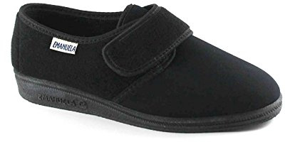 EMANUELA 601 nero pantofole donna strappo lana 39