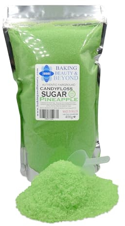 Baking Beauty and Beyond Premium Candy Floss Sugar 400g - Pineapple Flavour