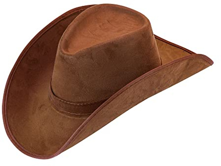 W WIDMANN MILANO Party Fashion - Cowboy Hut in Wildlederoptik | Westernhut für Rodeo, Cowgirl, Sheriff, Karneval und Mottoparty