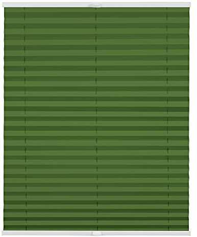 Lichtblick Plissee Klemmfix nach Maß, ohne Bohren, verspannt, Verdunkelung, Blickdicht, Made in Germany, Verdunklungsplissee, anthrazit 100 cm x 210 cm (B x L)