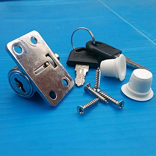 Vogueing Werkzeug Fenstersicherung Verriegelungsschloss Verriegelung Terrassentürschloss schwarz silber mit Schrauben (1 Stück), silber