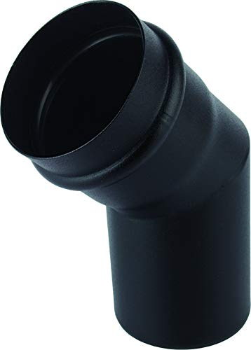 Kolor-Knajp Pelletrohr DN 80 mm Rauchrohr Pellet Ofenrohr T-Stück Bogen Rosette Wandfutter Kamine Zubehör Rohr Bogen T-Stück Kaminhaube Rosette (Bogen 45°)
