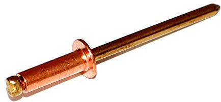 Blindnieten 3x6 Kupfer Bronze DIN 7337A mit Flachkopf und Sollbruchdorn Form A Stückzahl 100 Popnieten Flachkopf Nieten