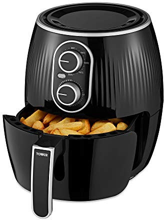 Tower T17063L Vortx 4L Manual Air Fryer in Black