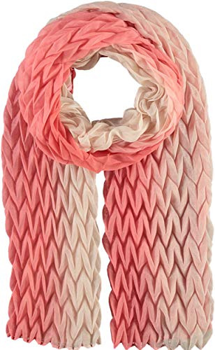 FRAAS Damen Sustainability Edition - Plissee-Schal aus recyceltem Polyester lässig & leicht Rot