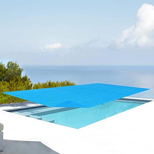 [en.casa] Solar Poolabdeckung Ferrarno Abdeckplane für Pool eckig 549 x 274 cm Solarplane aus PE für Schwimmbad selbstschwimmend Solarfolie Blau