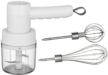 Batidora Batidora de leche, Batidora de mano recargable por USB, Mini batidora multifunción 3 en 1, Mini batidora eléctrica, Picadora de ajo/Picadora de carne de mano recargable por USB,A