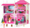 TEMI Luxury Doll Home Toys for Girls - 2-Story 4 Rooms with 2 Dolls Figures, Fully Furnished Fashion Doll Room Toy, Pretend Villa Building with Accessories, Gift Toy for Kids Ages 3 4 5 6 7 8+