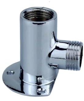 ZYWUOY Braccio di prolunga per soffione doccia in acciaio inox, cromato, argento