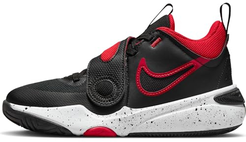 Nike Team Hustle D 11 basketsko för äldre barn, svart/universitetsröd/vit, 37,5 EU, Svart universitet röd vit, 37.5 EU