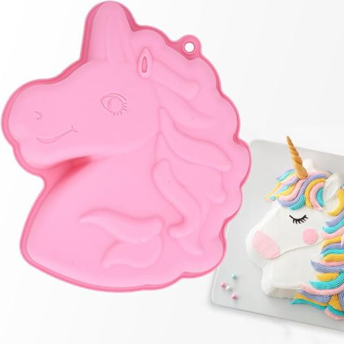 Moule à Gâteau Licorne Licorne Rose Moule à Gâteau, Moules En Silicone Licorne Moulle, Silicone Licorne Moules à Gâteaux, Pour Gâteau, Crème Glacée, Chocolat, Pain, Dessert